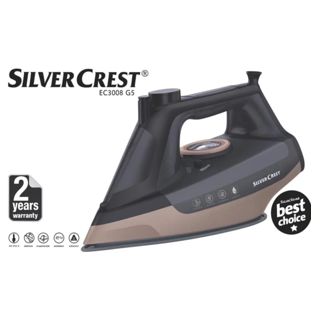 Fer a Repasser a Vapeur SilverCrest Steam IRON 2800W SilverCrest EC3008-GS