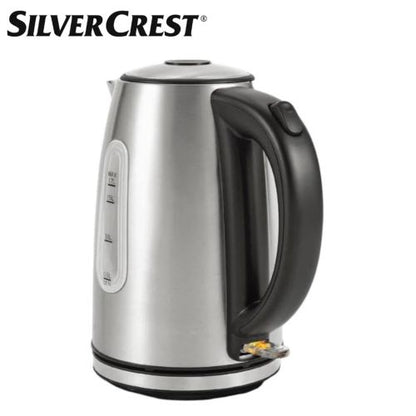 Bouilloire électrique sans fil SilverCrest 1,7 L en acier inoxydable 2 200 W