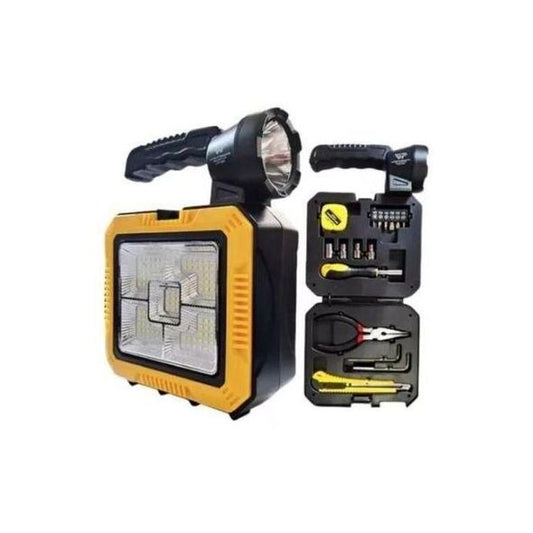 Lampe torche LED Portable Rechargeable Avec Un Kit D'outils à Main De 16 Pièces