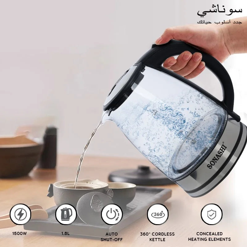 BOUILLOIRE SONASHI 1500 W 1.8L SKT-1809
