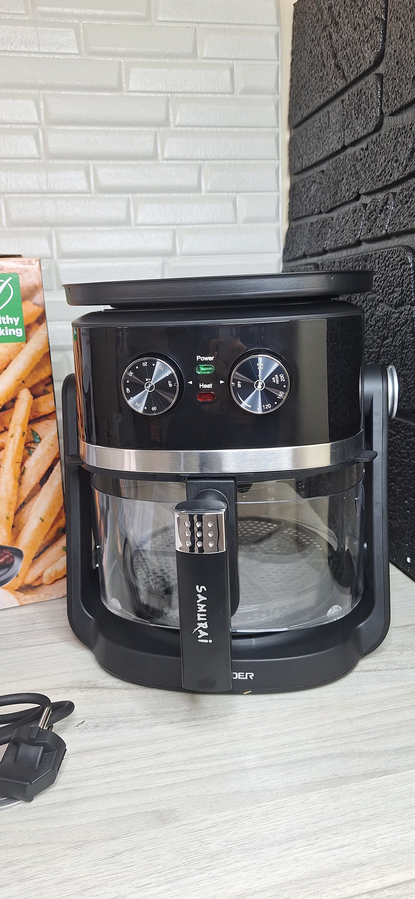 SAMURAI AIR FRYER 4.5L FLIP AND GRILL 2EN1 SCHNEIDER