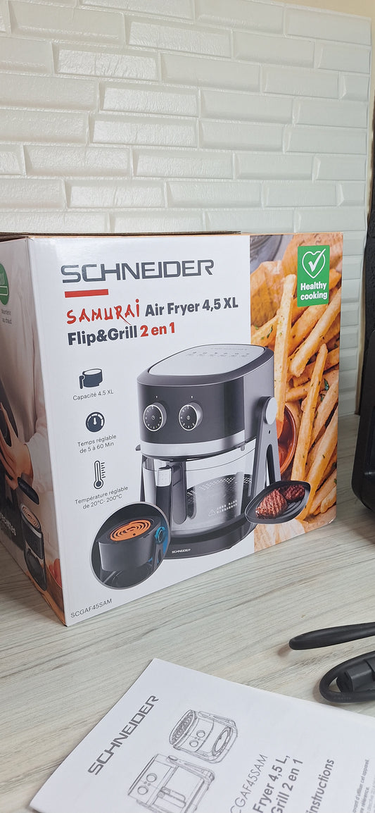 SAMURAI AIR FRYER 4.5L FLIP AND GRILL 2EN1 SCHNEIDER