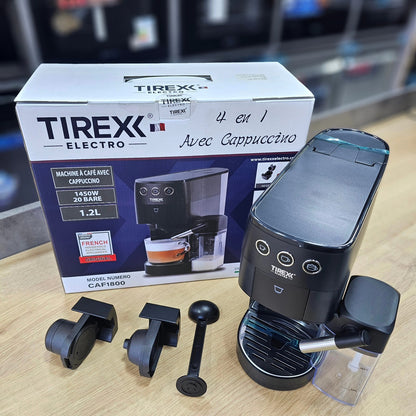 Machine à café 4 en 1 avec Cappuccino – Electro CAF1800 TIREXX