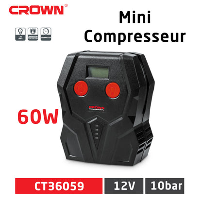 COMPRESSEUR AUTO 12V 60W CROWN CT36059