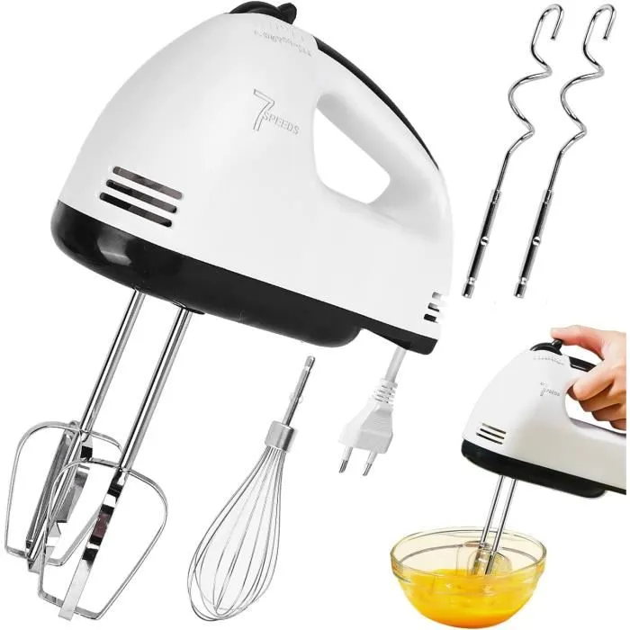 Batteur À Main Électrique 100W Avec 7 Vitesses Et Turbo Brandmann BR-EB-004