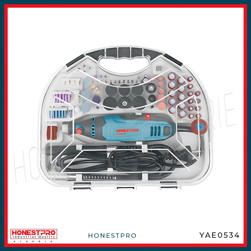 Kit Outil Rotatif 170W 210Pièces 0.8-3.2mm HONESTPRO | YAE0534