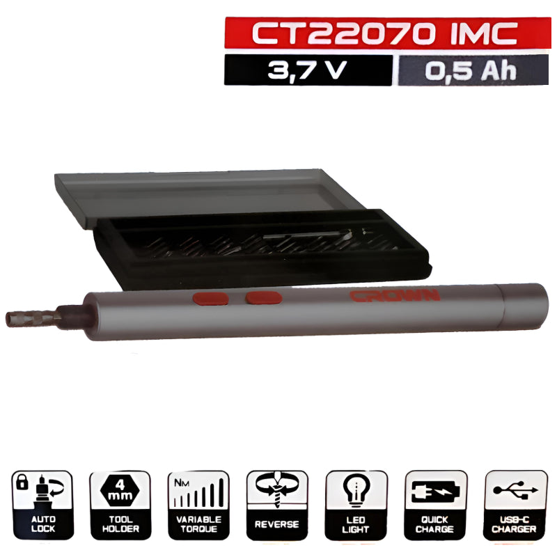 Tournevis de Précision 3.7V sans fil CROWN CT22070