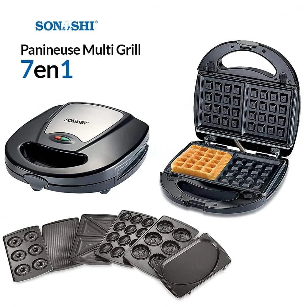 Panineuse Multi Grill 7en1 760W Sonashi SSM-862