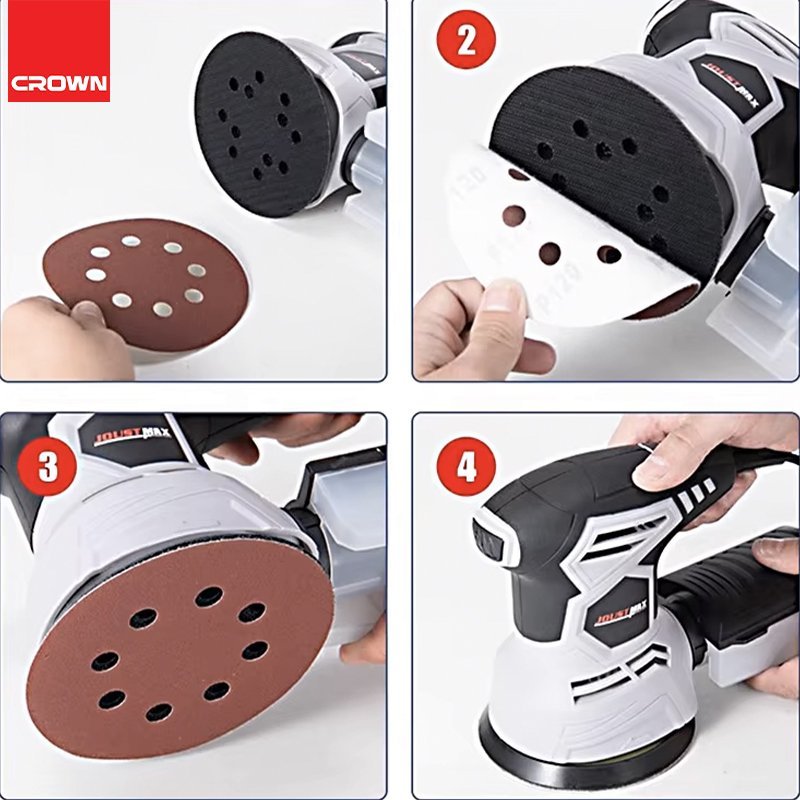 Ponceuse Vibrante Excentrique 125mm 300W CROWN | CT13641