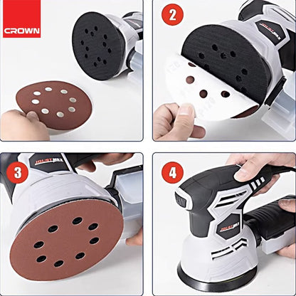 Ponceuse Vibrante Excentrique 125mm 300W CROWN | CT13641