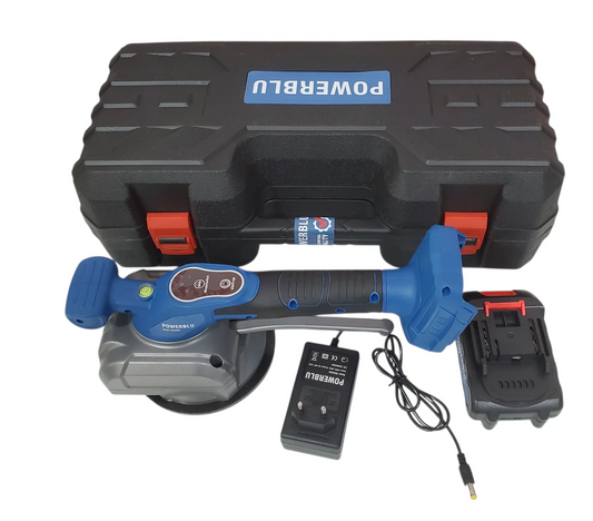 Ventouse de pose de carrelage vibrante à batterie 20V 2.0Ah,5 Vitesses Réglable POWERBLU