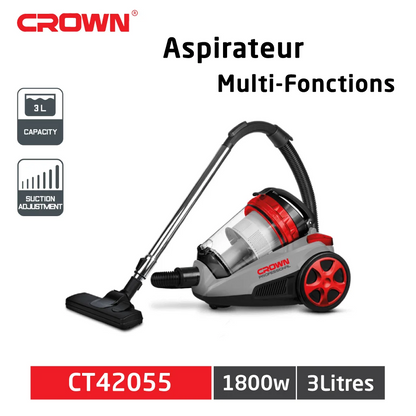 Aspirateur Professionnel Poussière Uniquement 1800W 3L CROWN | CT42055